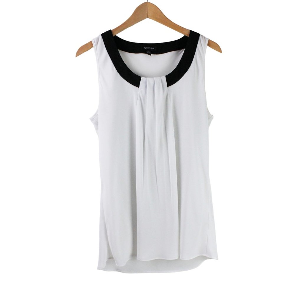 Spense Ivory Sleeveless Blouse